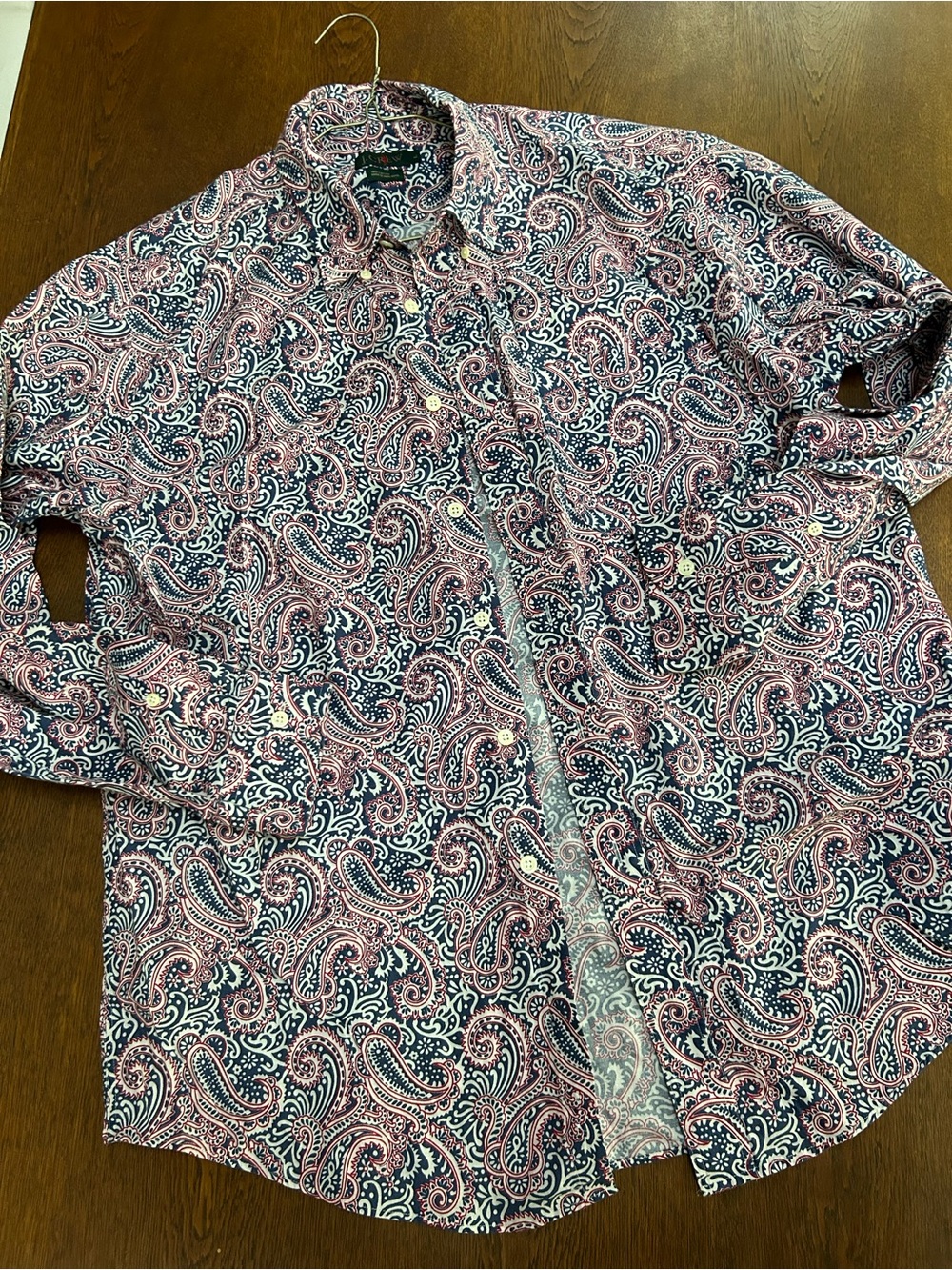 JCREW Women’s Paisley Button-Down Shirt -Pink/Navy. Button down collar. w Jeans!